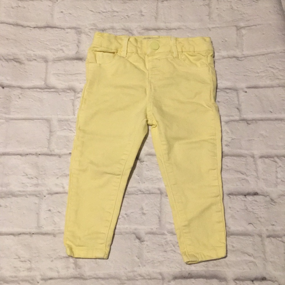Zara Baby Girl Yellow Jeans/Leggings Size 12/18 M